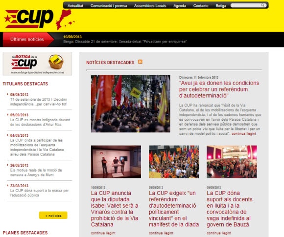 Página de las CUP