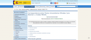 Ficha de información del MEC