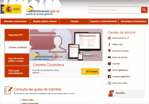 Punto de Acceso Unico a la Administración. Un solo tipo de contenido con una gran oferta