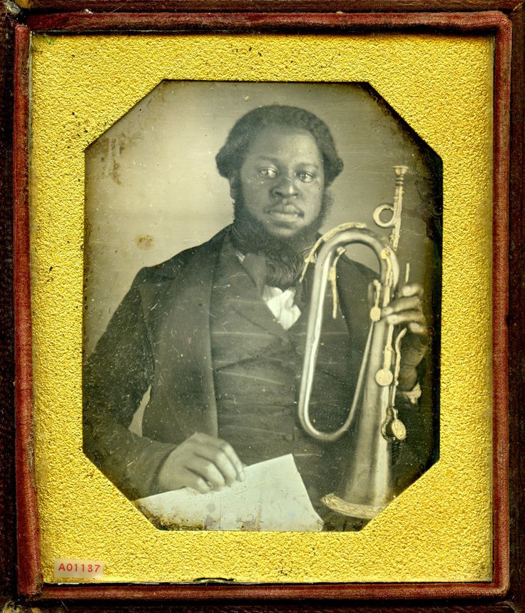 Daguerrotipo de un trompetista