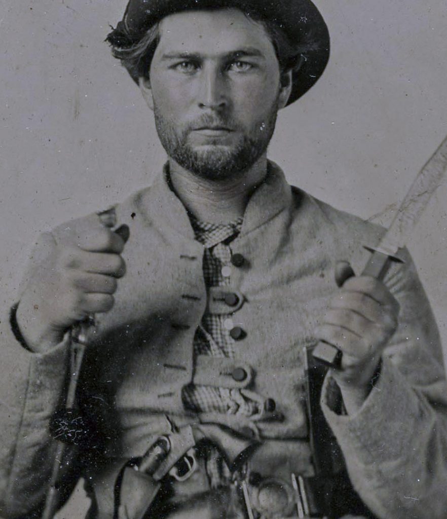 Daguerrotipo de un soldado a principios del siglo XX.
