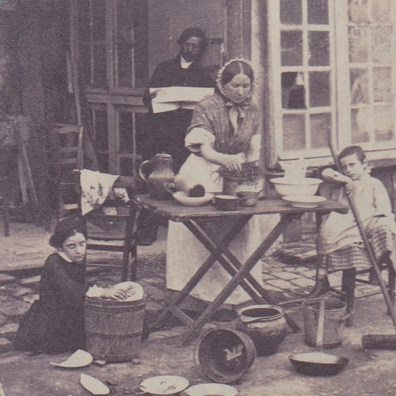 Daguerrotipo de una cocinera a mediados del siglo XIX
