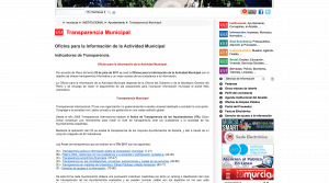 Captura de pantalla del portal de Transparencia del Ayuntamiento de Murcia