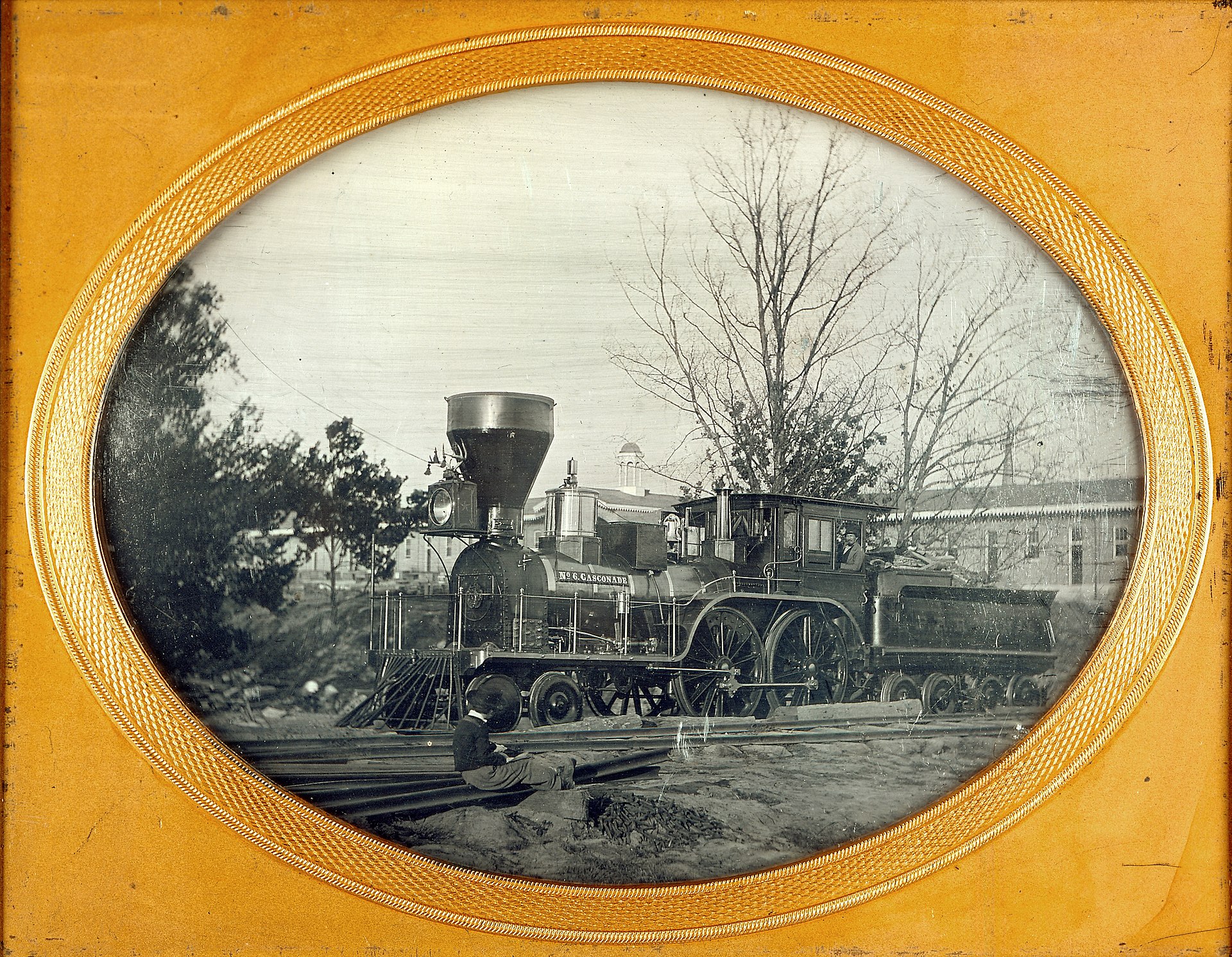 Daguerrotipo de un tren