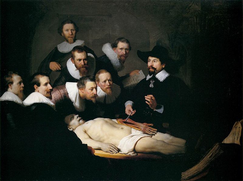 Cuadro de Rembrandt La lección de anatomía