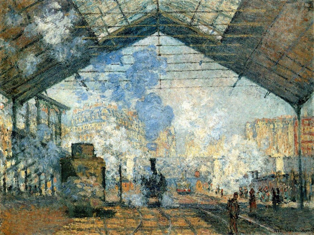 Tren entrando en la estación de Saint Lazare. De Monet 