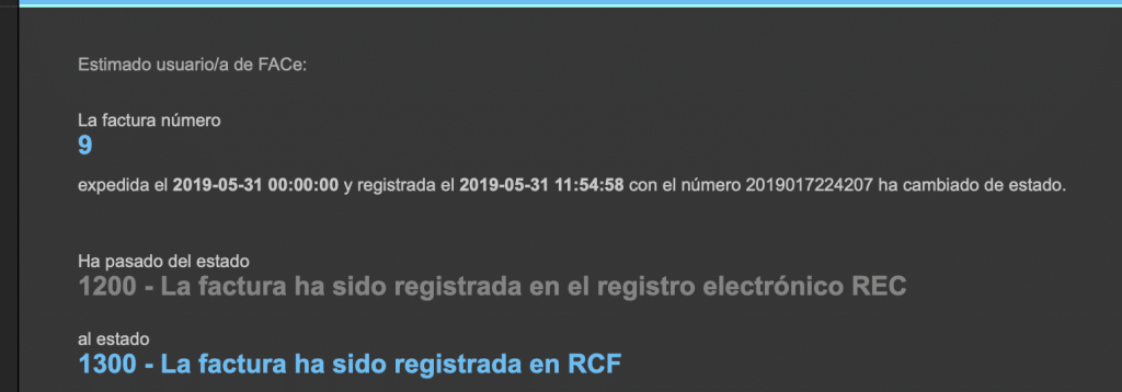 Un correo de respuesta de Face que no parece haber pasado por un dogfooding.