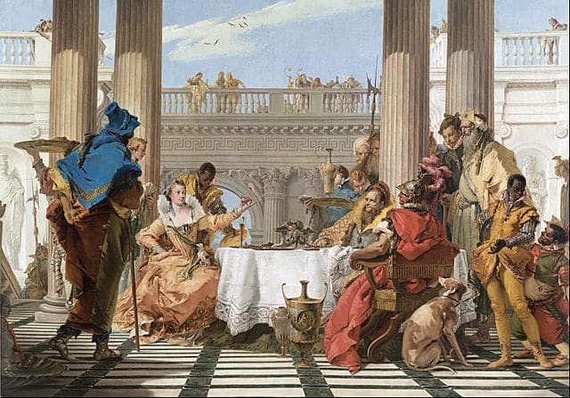 El cuadro de El banquete de Cleopatra de Tiepolo ilustra este artículo sobre innovación y digitalización. 